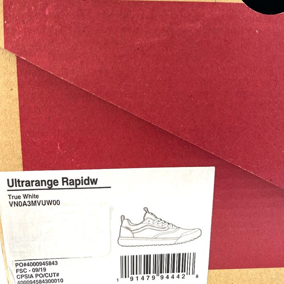 VANS Ultrarange Rapidw True White Canvas Sneakers Women's Size 5 VN0A3MVUW00 - Picture 8 of 8